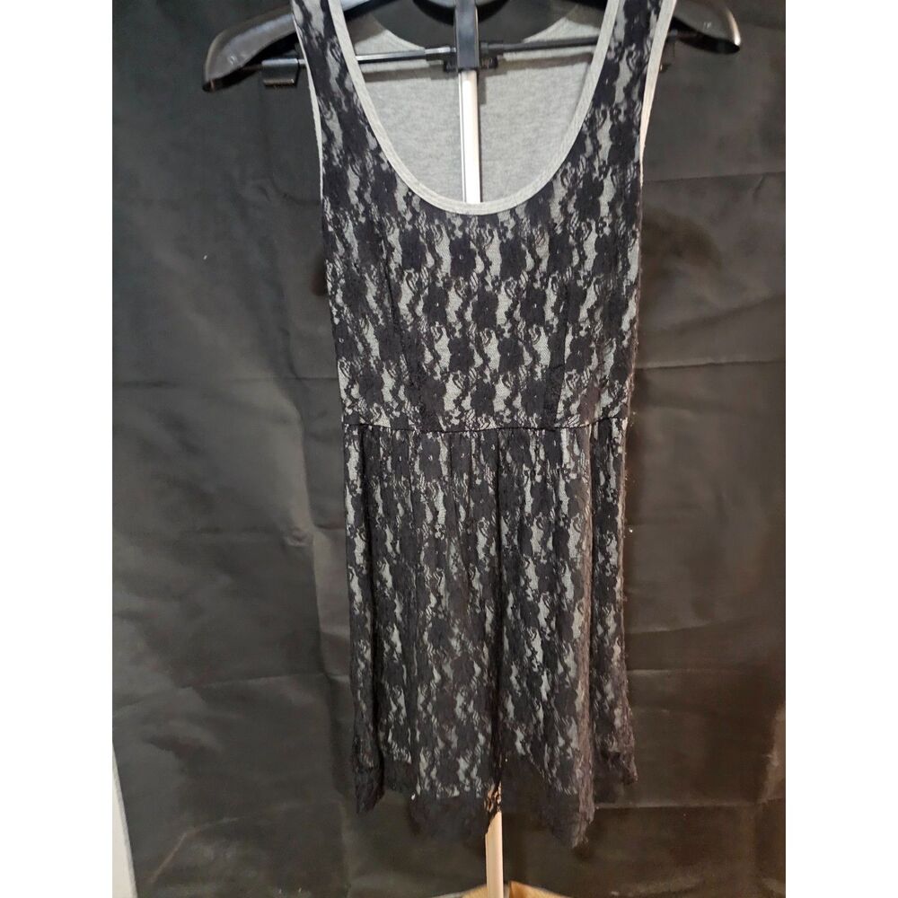 BeBop Black Lace Overlay Mini Dress - Size Small